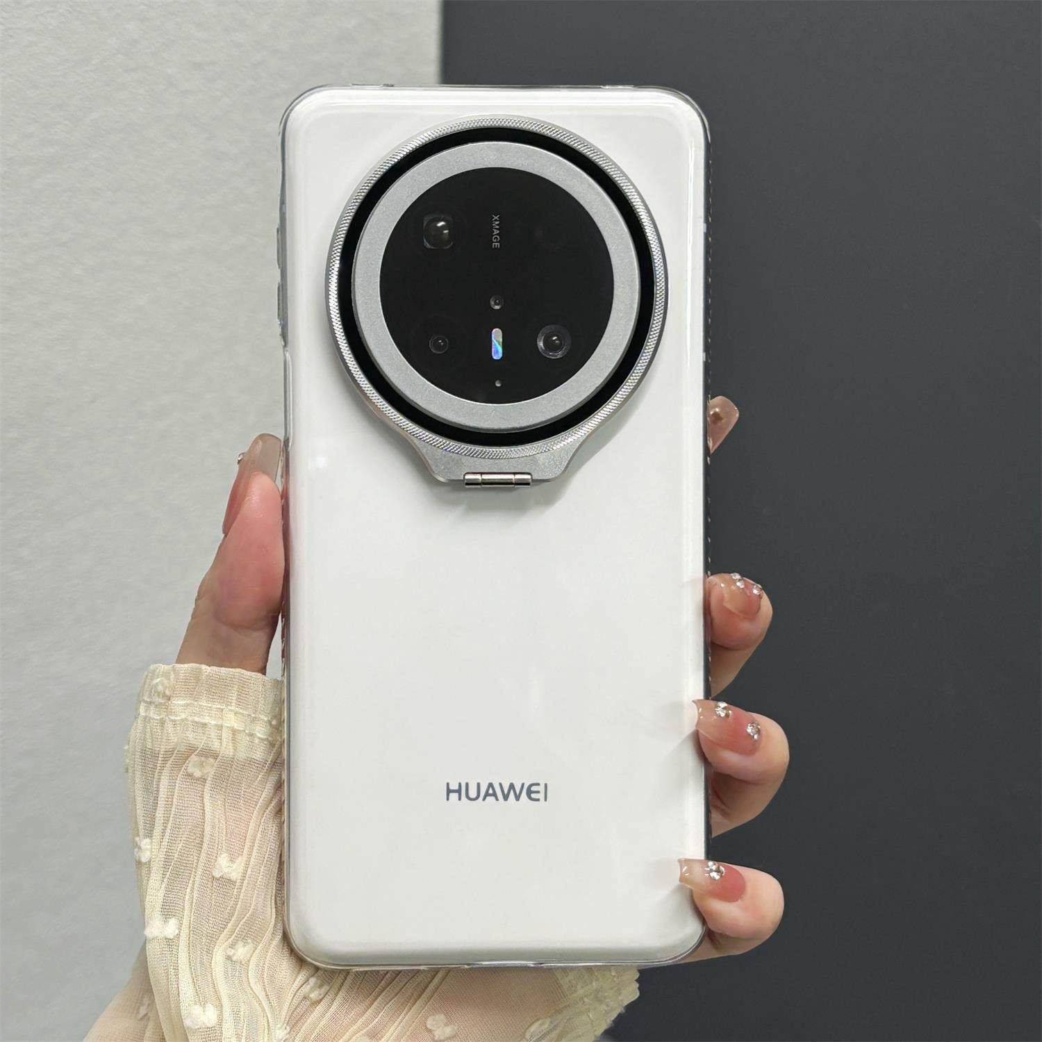 带隐形镜头膜支架适用华为mate70pro+手机壳新款适用荣耀magic7适用oppofindx8s+ultra全包防摔适用小米15u透