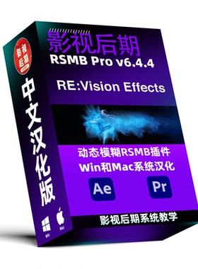 RSMB Pro运动模糊插件Win和Mac汉化版 6.4.4 AE PR 达芬奇