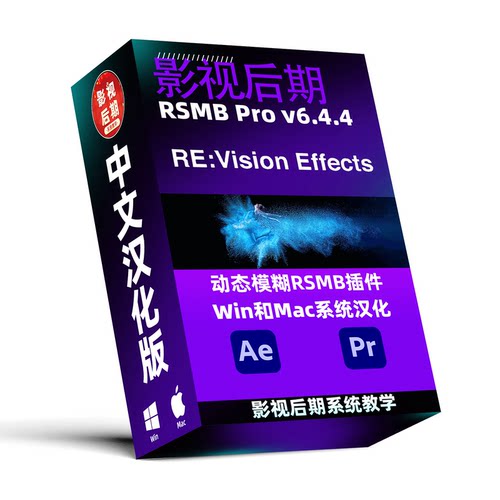 RSMB Pro运动模糊插件Win和Mac汉化版 6.4.4 AE PR 达芬奇