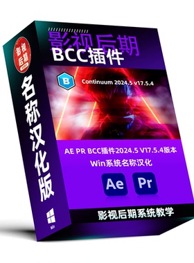 AE PR视觉特效和转场BCC插件2024.54 Win系统仅名称汉化