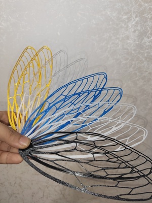 国风蝉翼翅膀头饰发饰diy装饰配件uv滴胶寒蝉镂空素材