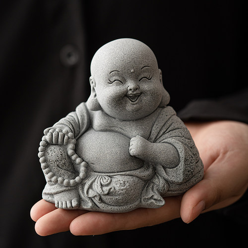 晨翔可爱弥勒佛小佛茶宠摆件造景