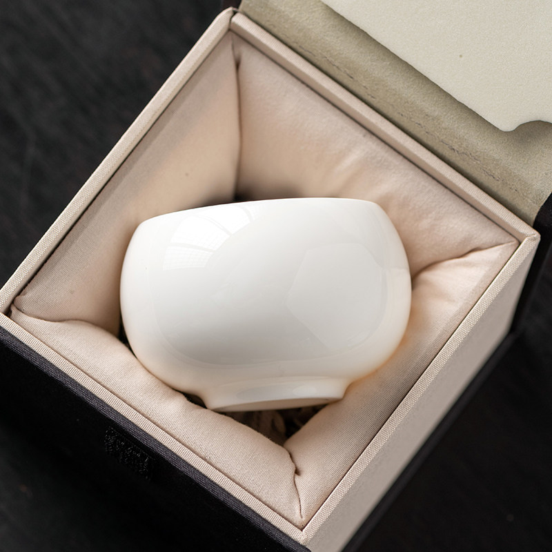 晨翔羊脂玉瓷家用高档功夫茶杯