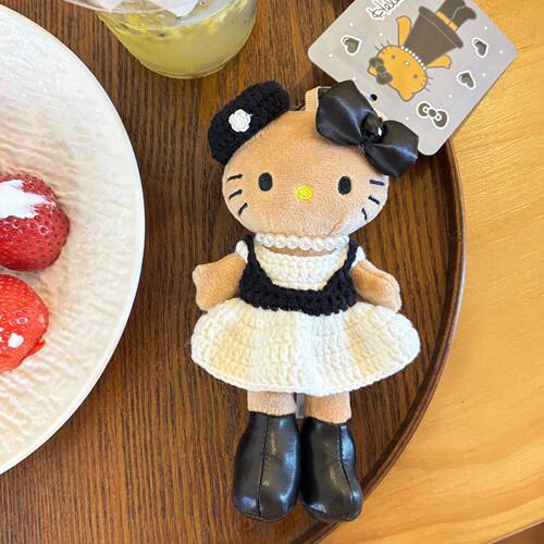 hellokitty长腿kitty娃衣长腿kt娃衣可爱包包挂件治愈猫毛绒玩偶