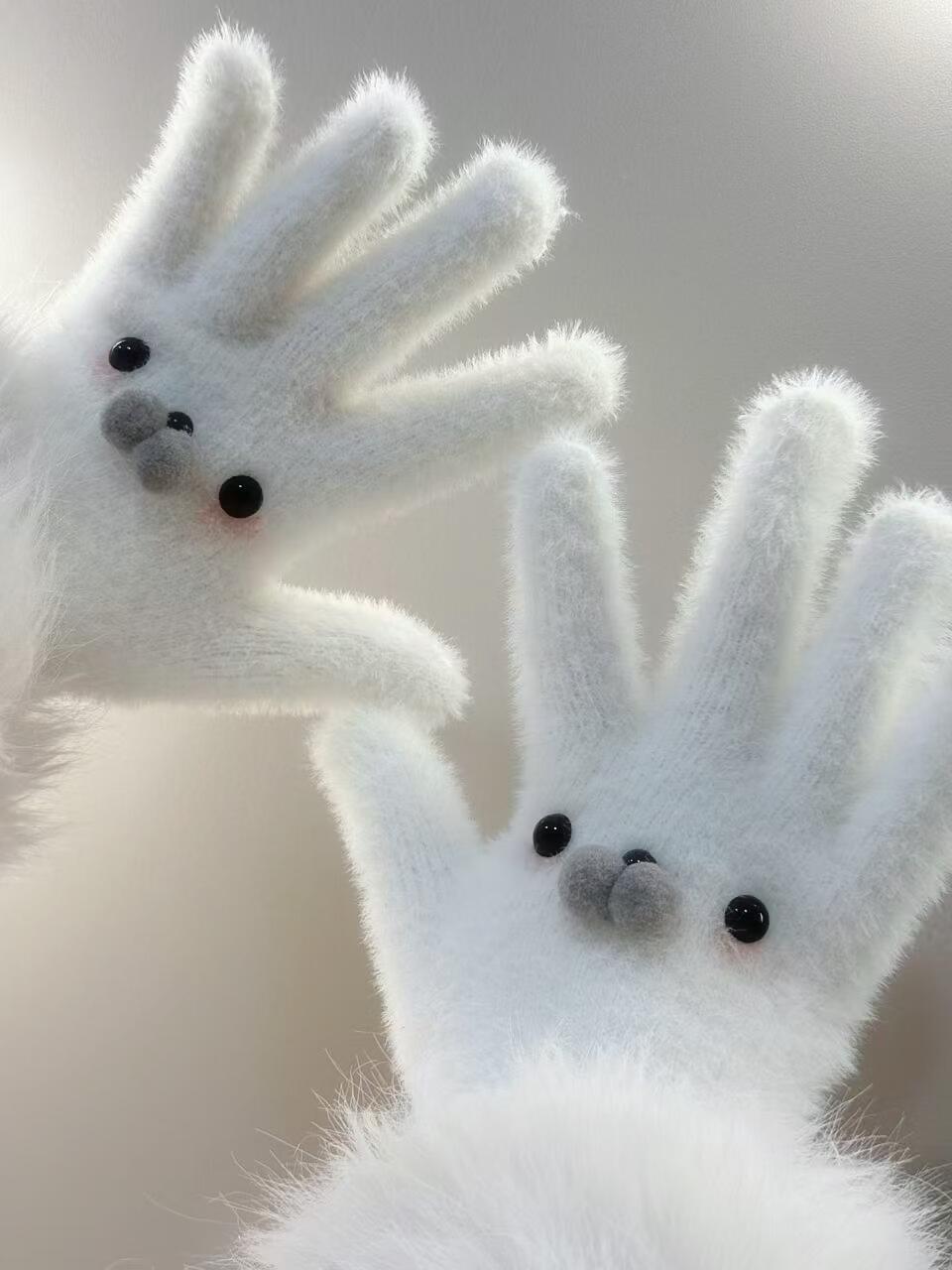 新宠儿小海豹害羞萌翻天保暖手套2025新款萌物可爱保暖冬季手套潮