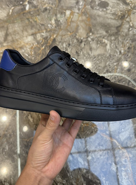 H.K.AIDEBO广州真皮男板鞋超轻黑色透气休闲鞋百搭时尚新款潮鞋男