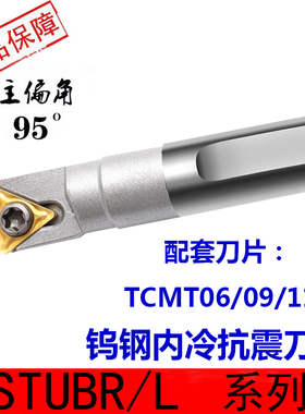 数控内孔防震刀杆钨钢内冷抗震三角镗孔车刀STUBR06硬质合金刀具
