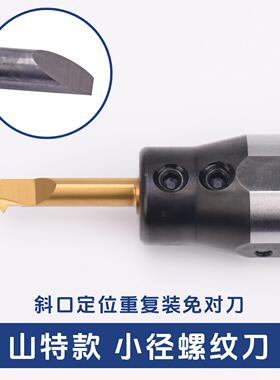 斜定位小孔径内螺纹刀 ST-MIR 6A60 L22 小径牙刀 钢件用