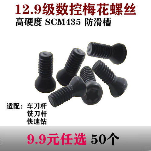 刀杆梅花螺丝12.9级数控内六角M2