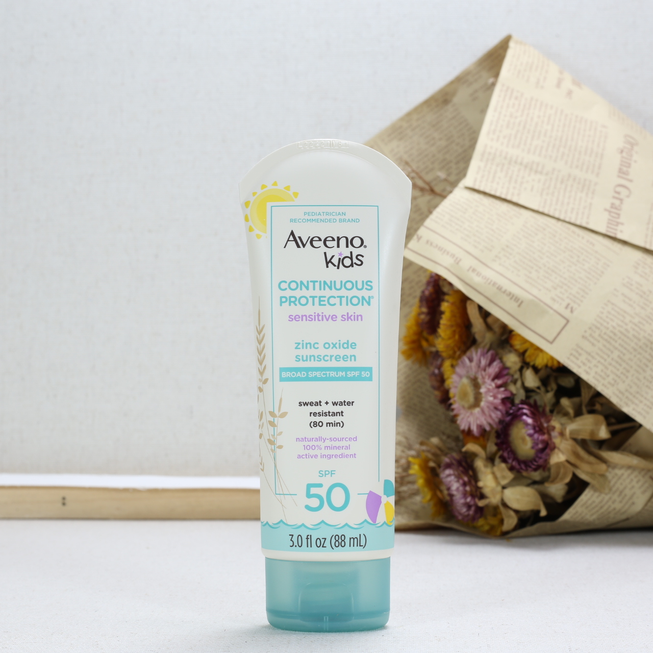 美国Aveeno艾维诺宝宝儿童成人防过敏防水物理防晒乳霜SPF50 88ml