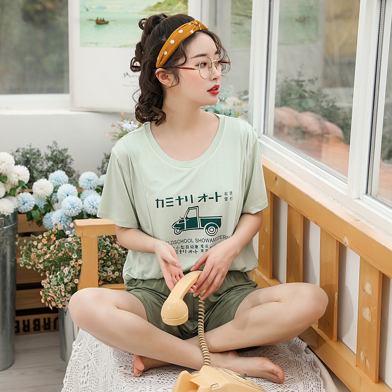 夏季哺乳薄款喂奶家居服孕妇睡衣