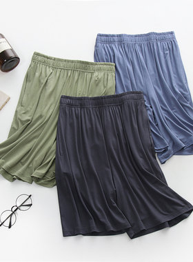 男士莫代尔短裤五分裤宽松大码外出可外穿家居裤睡裤薄款夏季