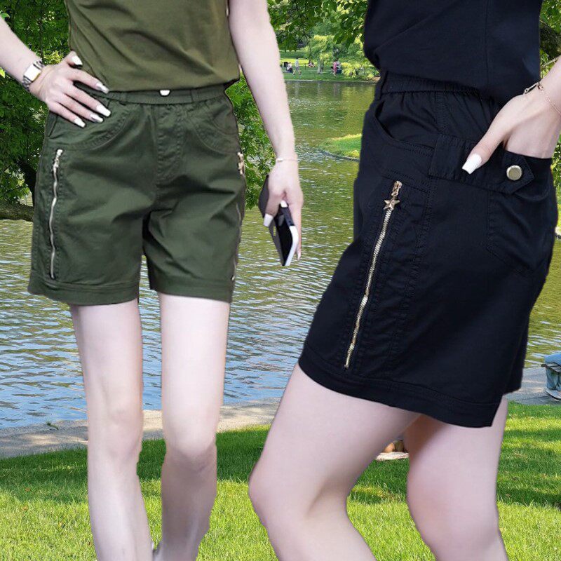 户外夏季薄工装短裤女休闲军迷裤