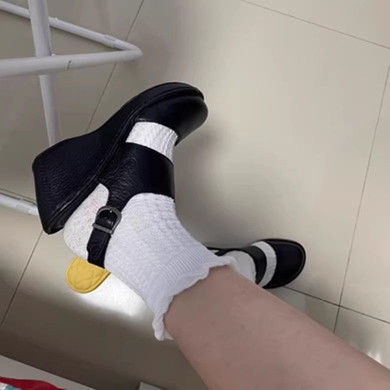 出口美国正品BORN头层牛皮气垫凉鞋黑色简约交叉外贸真皮女凉鞋夏