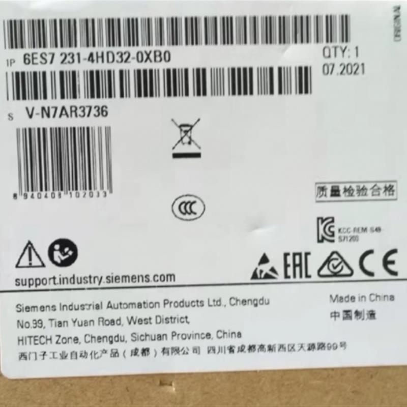 议价6ES7231-4HD32-0XB0西门子S71200模拟量输入模块6ES72314HD32