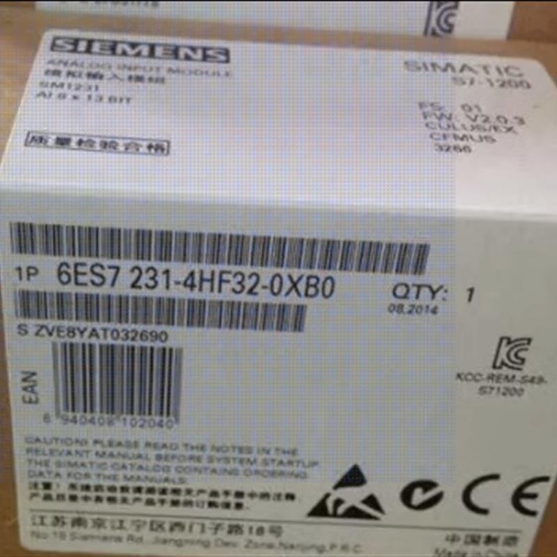 议价6ES72314HF320XB0西门子S71200模拟输入SM12316ES7231-4HF32-