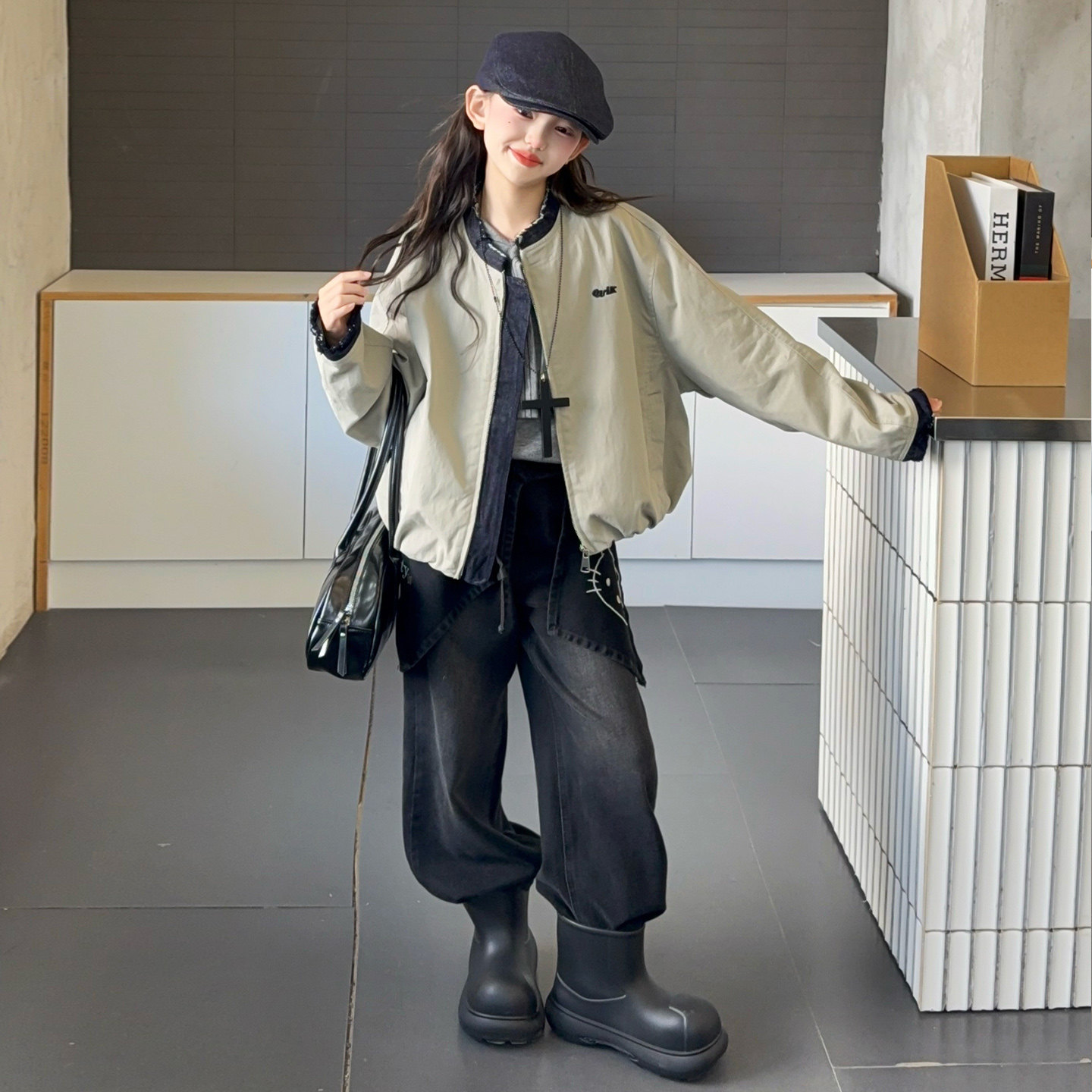 女大童春秋棒球服外套2026新款