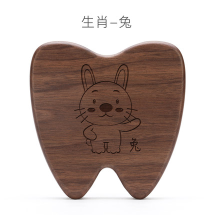 初心乳牙盒女孩男孩儿童收藏盒12星座牙齿纪念盒宝宝胎毛保存盒木
