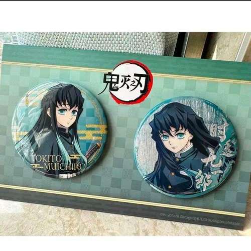 鬼灭之刃动漫时透无一郎同人吧唧58mm马口铁徽章胸针生日送朋友