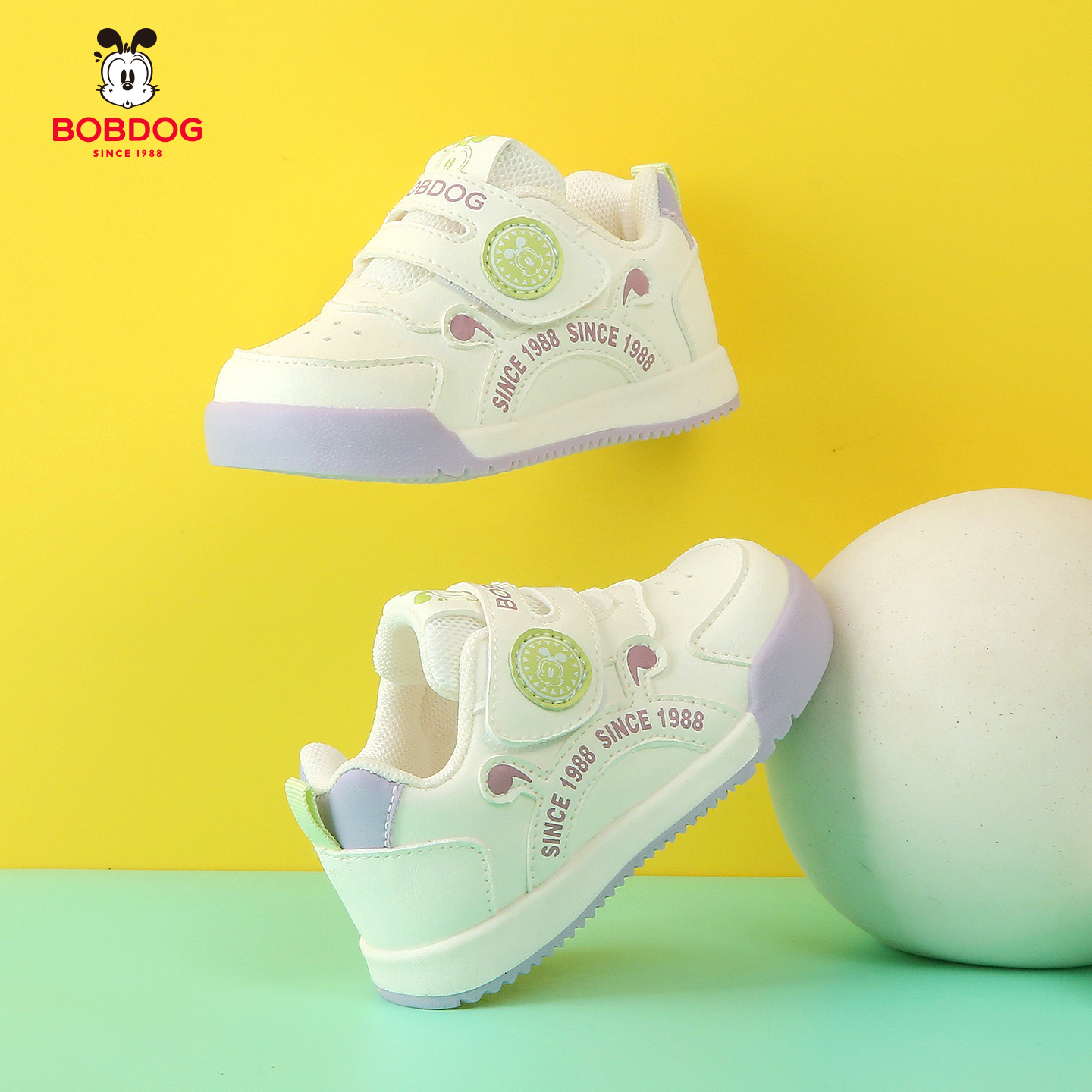 巴布豆宝宝女学步鞋春秋皮面软底