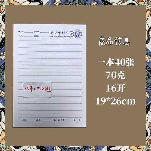 南京审计大学信纸信笺稿纸