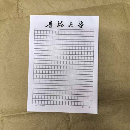 青海大学申请书信纸草稿纸