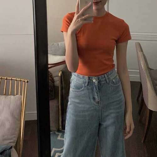 磨毛棉棉女很温柔好质感短袖