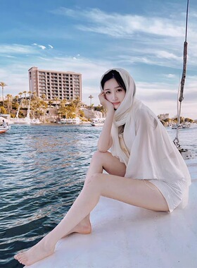 沙漠海边旅游拍照棉麻纱巾围巾女沙滩丝巾防晒包头巾披肩
