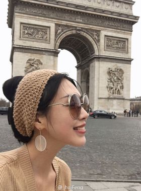 【六月樱桃】huifeng晚晚同款纯色宽边发带气质发箍发饰百搭甜美