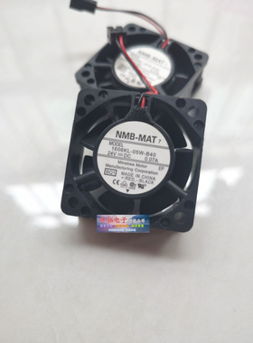 NMB 1606KL-05W-B40 4cm 4015 DC24V 黑色插头变频器数控机风扇