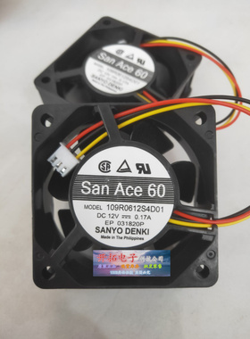 原装San Ace 60 109R0612S4D01 12V 0.17A 6厘米 投影仪 散热风扇