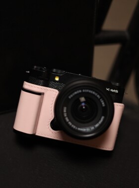 caminswift真皮手工富士xm5/x-m5相机手柄保护套皮套底座xm-5配件