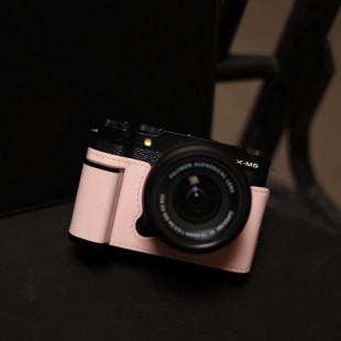 caminswift真皮手工富士xm5/x-m5相机手柄保护套皮套底座xm-5配件