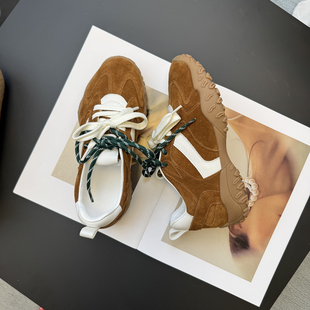 复古阿甘鞋 内增高7cm真皮德训鞋 2025新款 313233户外运动鞋 女小码