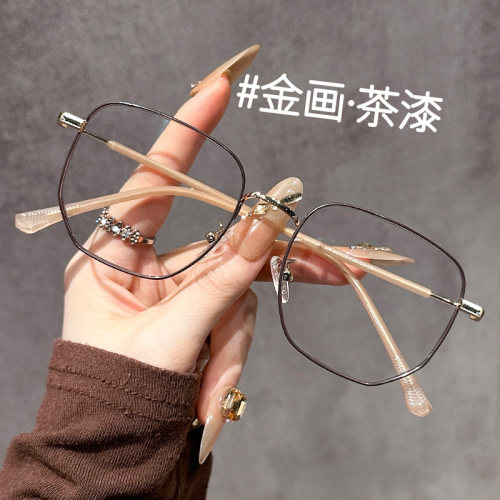 卡斯堡显白银色近视眼镜
