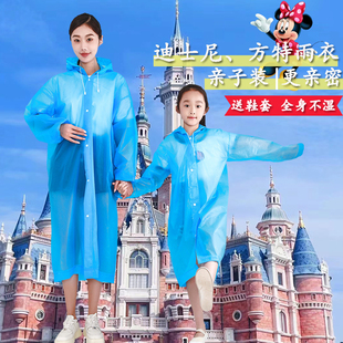 适用迪士尼方特儿童成人雨衣鞋套环保加厚非一次性雷鸣山漂流专用