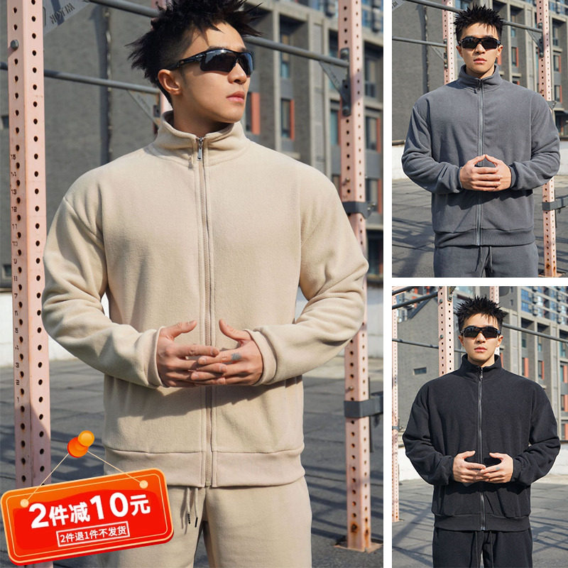 运动立领卫衣外套长裤秋冬季男士