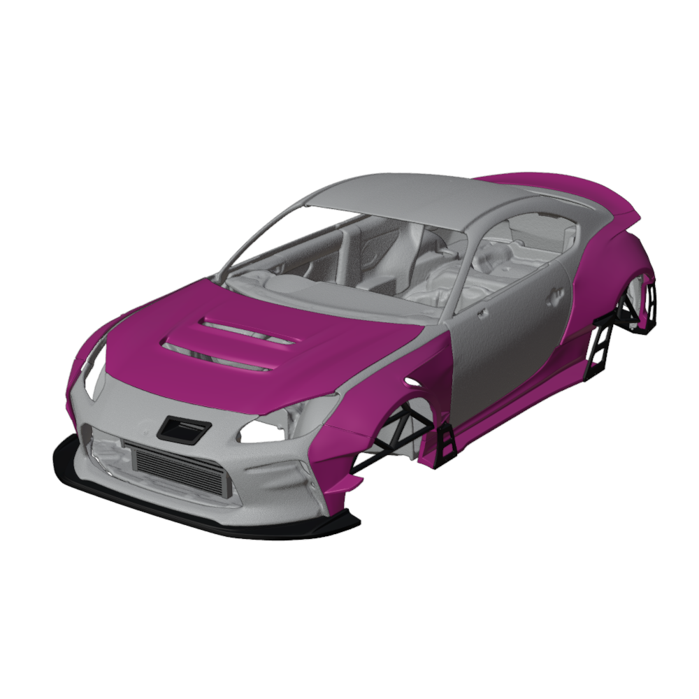 锐牌灯厂 1/24 丰田GR86 Silkblaze 中村直树 D1GP车体 适配田宫