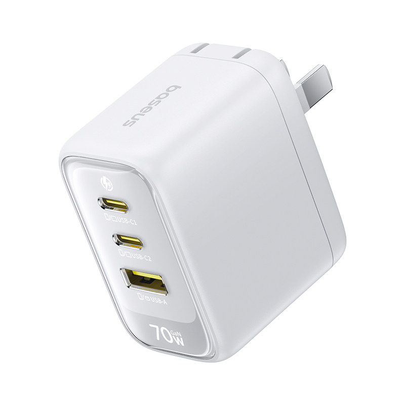 倍思 EnerFill 小冰充FE22快充充电器 2C+U 70W多口适用于苹果MacBook笔记本iPad平板17ProMax手机通用小米