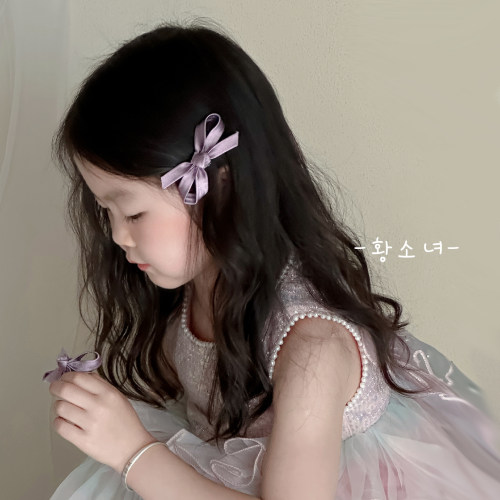 黄小妞甜美蝴蝶结公主头抓夹