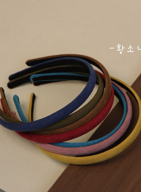 The H简约可爱丝绒儿童发箍宝宝头饰小女孩百搭收纳刘海头箍发饰