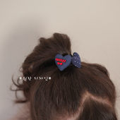 The H可爱深蓝樱桃皮筋儿童扎头发发圈宝宝高弹力丸子头头绳发饰