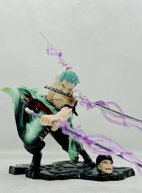 海贼 和之国 特级版 三刀流 三千世界索隆摆件动漫盒装手办