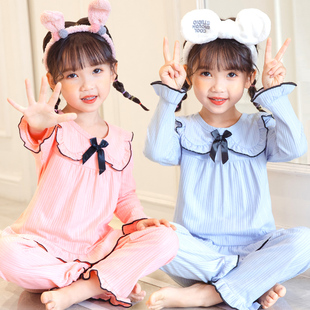 儿童女童睡衣纯棉春秋季长袖女孩套装秋款中大童小孩子宝宝家居服