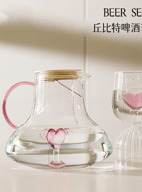 2025新款啤酒杯红酒杯轻奢高级感家用扎啤酒壶大容量精酿高脚杯子