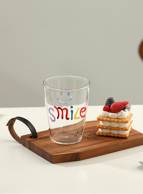 玻璃水杯早餐牛奶豆浆杯泡茶高硼硅杯子家用耐高温高级感女高颜值