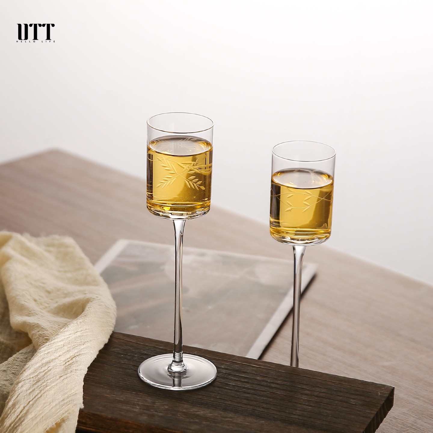 水晶玻璃酒杯刻花红酒杯高脚酒杯闻香杯香槟杯起泡鸡尾酒杯果酒杯