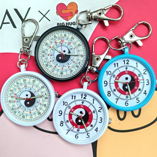 中国风复古怀表地支八卦石英表学生老年人项链表挂表五行八卦手表
