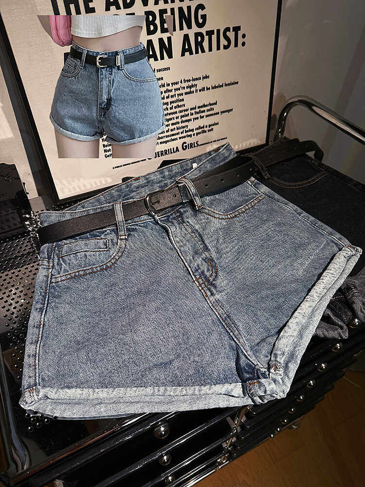 浅蓝色网红宽松ins夏季百搭新款