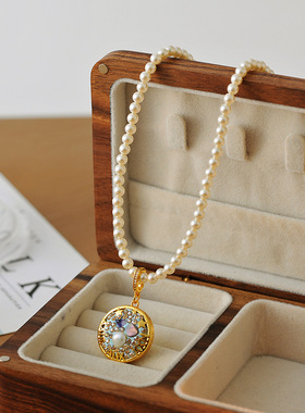 十二星座系列天然巴洛克项链微镶高级感巨蟹座气质百搭珍珠项链